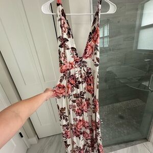 Maaji Floral Maxi Dress - Pink and White